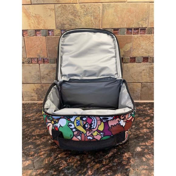 Super Mario Lunch Bag Soft Dual Compartment Insulated Padded Handle - Picture 5 of 9